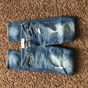 Hollister ripped straight leg jeans